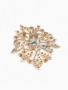 Брошь «Императрица» роса, голубая в золоте - Фото 3