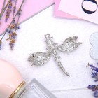 Брошь «Стрекоза инкрустированная», цвет радужный в серебре - Фото 3