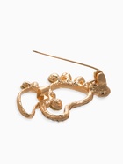 Брошь «Ножки», цвет белый в золоте 3443556