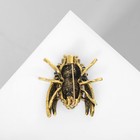 Брошь «Шмель», чёрная в чернёном золоте - Фото 2