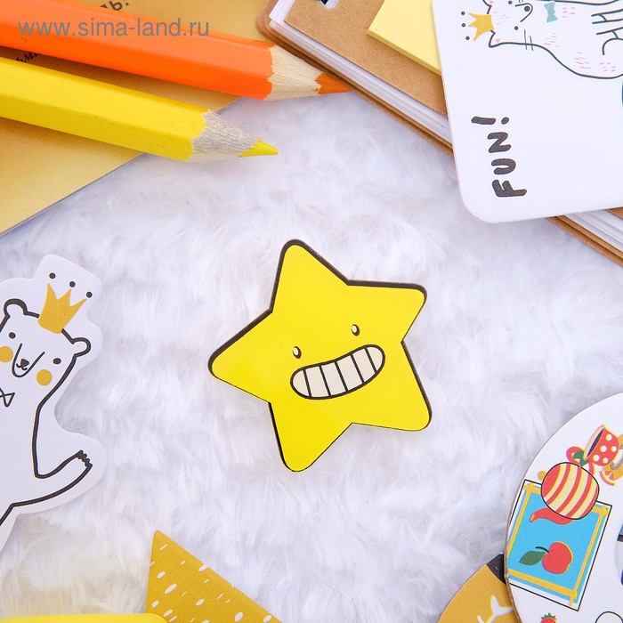 Брошь «Звезда веселая», цвет желтый - Фото 1