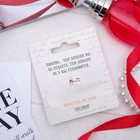 Брошь «Купидон» девочка, цвет красно-белый в золоте - Фото 4