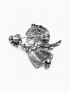 Брошь «Купидон» девочка, цвет красно-белый в чернёном серебре - Фото 3