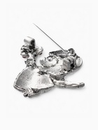 Брошь «Купидон» девочка, цвет красно-белый в чернёном серебре - Фото 2