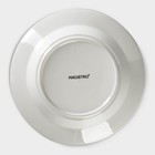 Тарелка фарфоровая обеденная Magistro «Морской бриз», 400 мл, d=20 см, цвет белый - фото 4248409