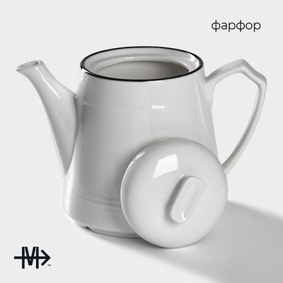 Заварочный чайник Magistro «Морской бриз», 850 мл, фарфор, белый