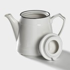 Чайник фарфоровый заварочный Magistro «Морской бриз», 850 мл, цвет белый - Фото 3