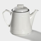 Чайник фарфоровый заварочный Magistro «Морской бриз», 850 мл, цвет белый - Фото 4