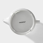Чайник фарфоровый заварочный Magistro «Морской бриз», 850 мл, цвет белый - фото 4248425
