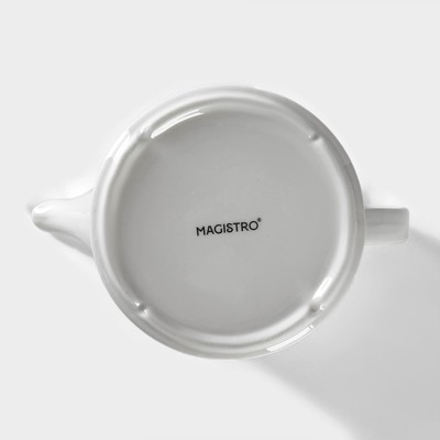 Заварочный чайник Magistro «Морской бриз», 850 мл, фарфор, белый