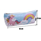 Пенал школьный, искусственная кожа «Единорог» 8×19×4 см - Фото 2