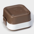 Ланч - бокс в школу IDEA «Совы», 2 отделения, 800 мл, 12.5×13×8.5 см, пластик, коричневый - Фото 4