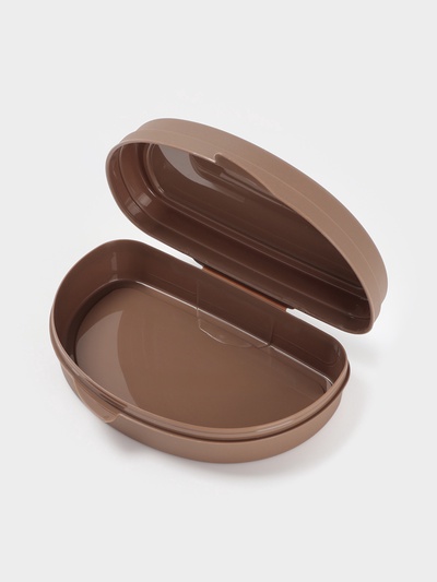 Бутербродница IDEA «Совы», 325 мл, 10.5×15×4 см, пластик, коричневая