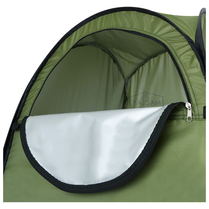 Палатка туристическая Maclay, самораскрывающаяся, для душа, 120х120х195 см, цвет зелёный - фото 1905488722
