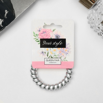 Резинка для волос QF «Пружинка», матовый перелив, d=5.5 см