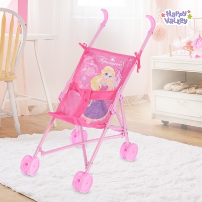 Коляска-трость для кукол «Принцесса», пластиковый каркас