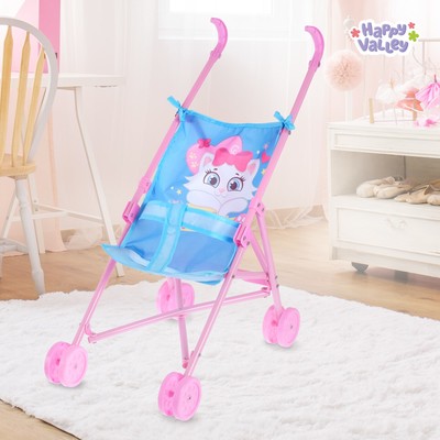 Коляска-трость для кукол «Киска», пластиковый каркас