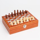 Набор 7 в 1: фляжка 8 oz, 4 рюмки, воронка, шахматы, 18 х 24 см - фото 4545444