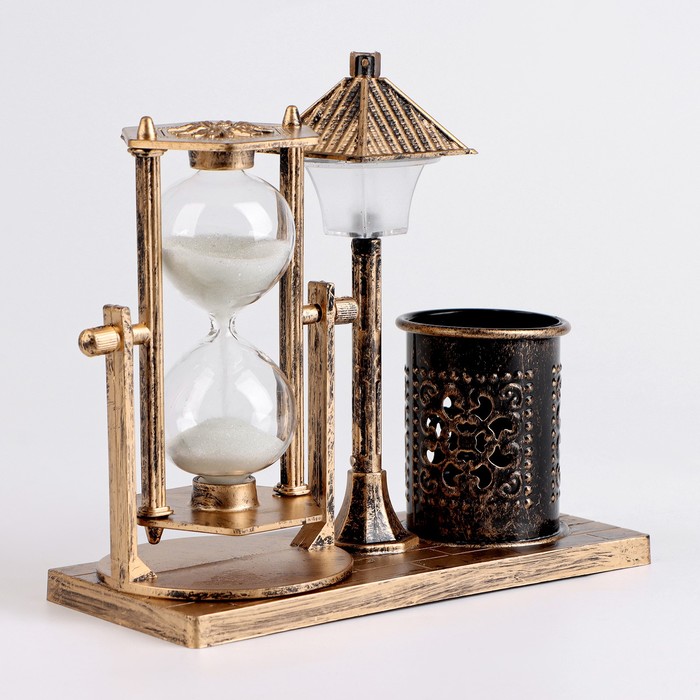 Песочные часы "Уличный фонарик",сувенирные,подсветка,каранд-цей, 6.5 х 15.5 х 14.5 см, микс - Фото 1