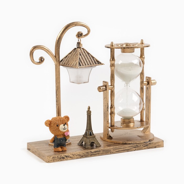 Песочные часы "Уличный фонарик", сувенирные, с подсветкой, 15.5 х 6.5 х 15.5 см, микс - Фото 1