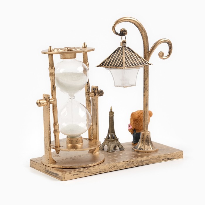 Песочные часы "Уличный фонарик", сувенирные, с подсветкой, 15.5 х 6.5 х 15.5 см, микс - фото 1908395819