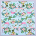 Салфетки бумажные «Фламинго с цветами», 33х33 см, набор 20 шт. - фото 8401576