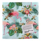 Салфетки бумажные «Фламинго с цветами», 33х33 см, набор 20 шт. - фото 8401578