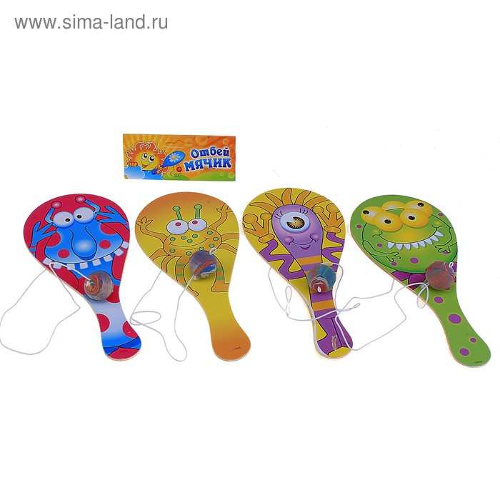 Игра "отбей шарик" пришельцы, 4 вида - Фото 1