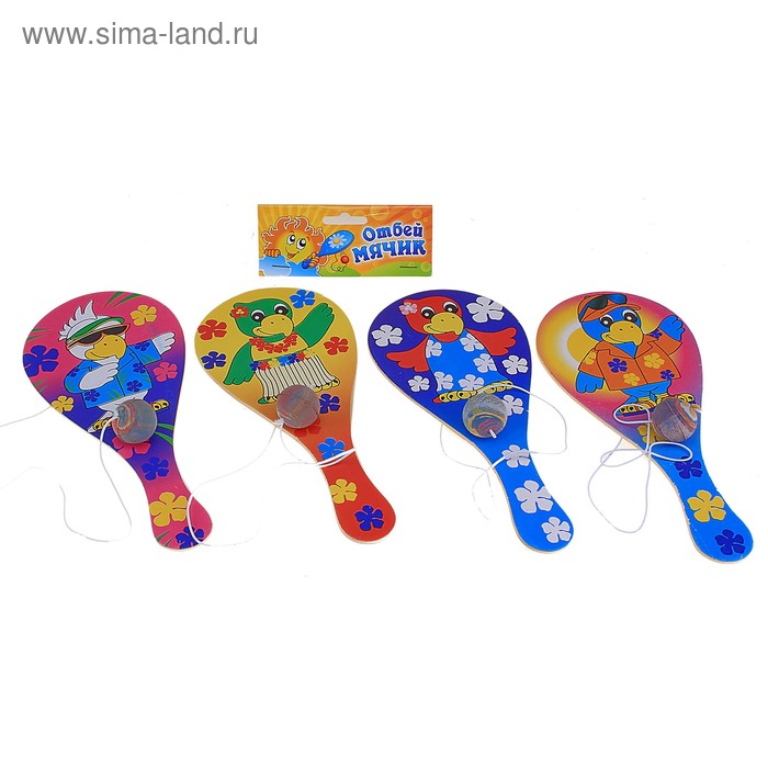 Игра "Отбей шарик" Попугай, 4 вида - Фото 1