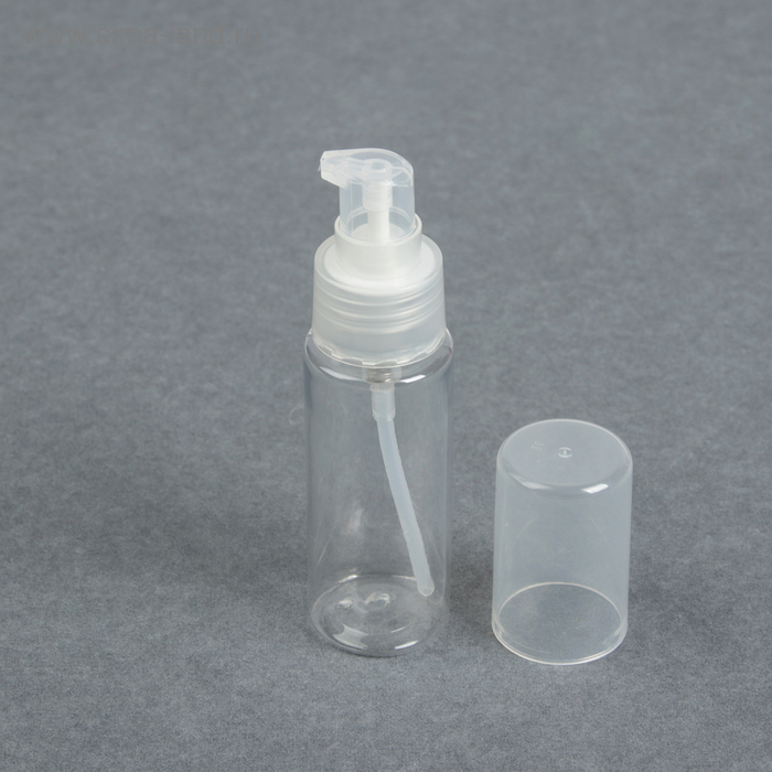 Бутылочка для хранения, с дозатором, 50 мл, цвет прозрачный - Фото 1