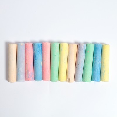 Мелки для рисования, набор 12 шт., 6 цветов, 393 г