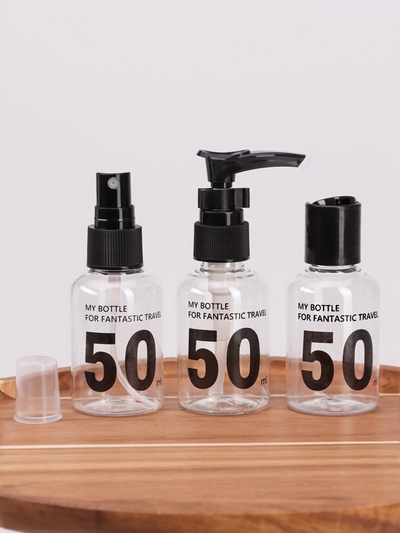 Набор для хранения, в чехле, 7 предметов, цвет прозрачный/чёрный