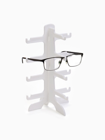Подставка под очки 4 места, 15.5×14×25.5, белая