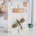 Брошь «Стрекоза инкрустированная», цветная в черненом золоте - Фото 2