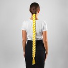 Коса на резинке, 80 см, цвет жёлтый - Фото 2