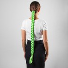 Коса на резинке, 80 см, цвет зелёный - Фото 2