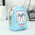 Кошелёк женский, отдел на молнии, кольцо, цвет голубой - Фото 1