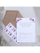 Приглашение на свадьбу в крафтовом конверте «Фиолетовые цветы», 10 х 15 см. - Фото 3