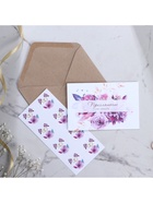 Приглашение на свадьбу в крафтовом конверте «Фиолетовые цветы», 10 х 15 см. - Фото 4