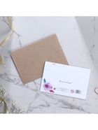 Приглашение на свадьбу в крафтовом конверте «Фиолетовые цветы», 10 х 15 см. - Фото 5