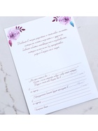 Приглашение на свадьбу в крафтовом конверте «Фиолетовые цветы», 10 х 15 см. - Фото 7