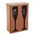 Набор бокалов для шампанского "Кольца" 2 штуки, тип нанесения рисунка: деколь - Фото 2