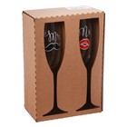 Набор бокалов для шампанского "Mr.&Mrs" 2 штуки, тип нанесения рисунка: деколь - Фото 2