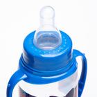 Бутылочка для кормления «Маленький босс»,классическое горло, с ручками, 150 мл., от 0 мес., цвет синий - Фото 5