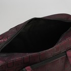 Сумка дорожная, отдел на молнии, наружный карман, длинный ремень, цвет бордовый - Фото 5