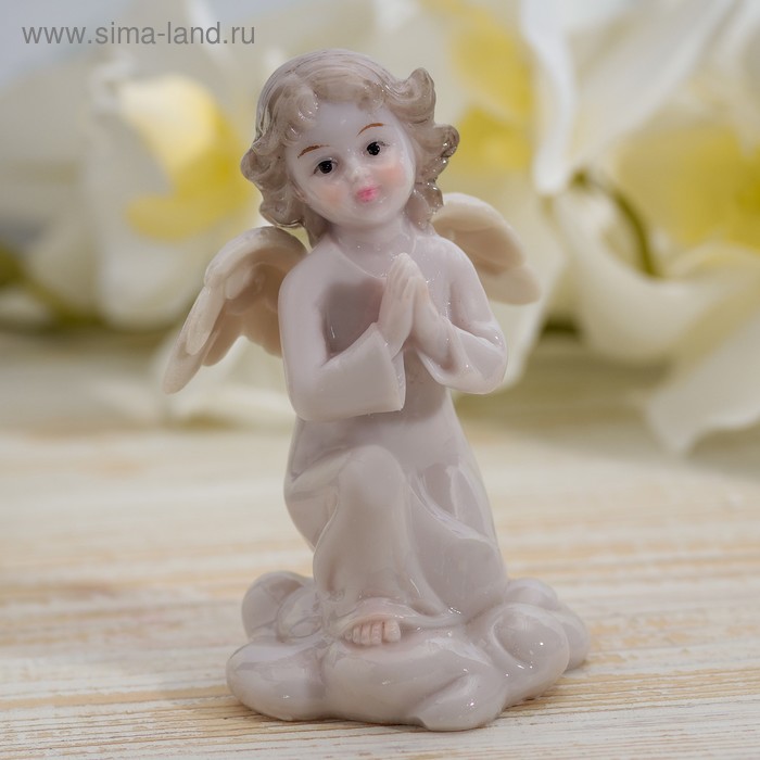 Сувенир полистоун лак "Ангел на облачке - молитва" 11,5х8х6,5 см - Фото 1