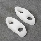 Корректоры - разделители для пальцев ног, на 2 пальца, силиконовые, 3,5 × 1,5 см, пара, цвет белый - Фото 3