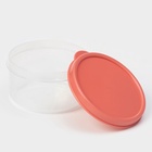 Контейнер для хранения еды Доляна, 150 мл, пластик, прозрачный, оранжевая крышка - Фото 3