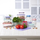 Контейнер для хранения еды Доляна, 150 мл, пластик, прозрачный, оранжевая крышка - Фото 6