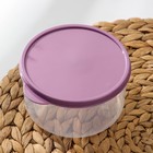 Набор контейнеров пищевых круглых Доляна, 3 шт: 150 мл, 300 мл, 500 мл, цвет фиолетовый - Фото 3
